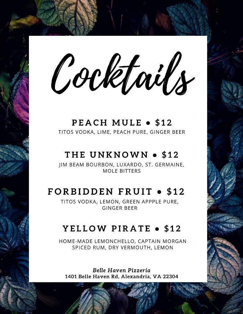 DRP Belle Haven Pizzeria - Alexandria, VA menu_pic