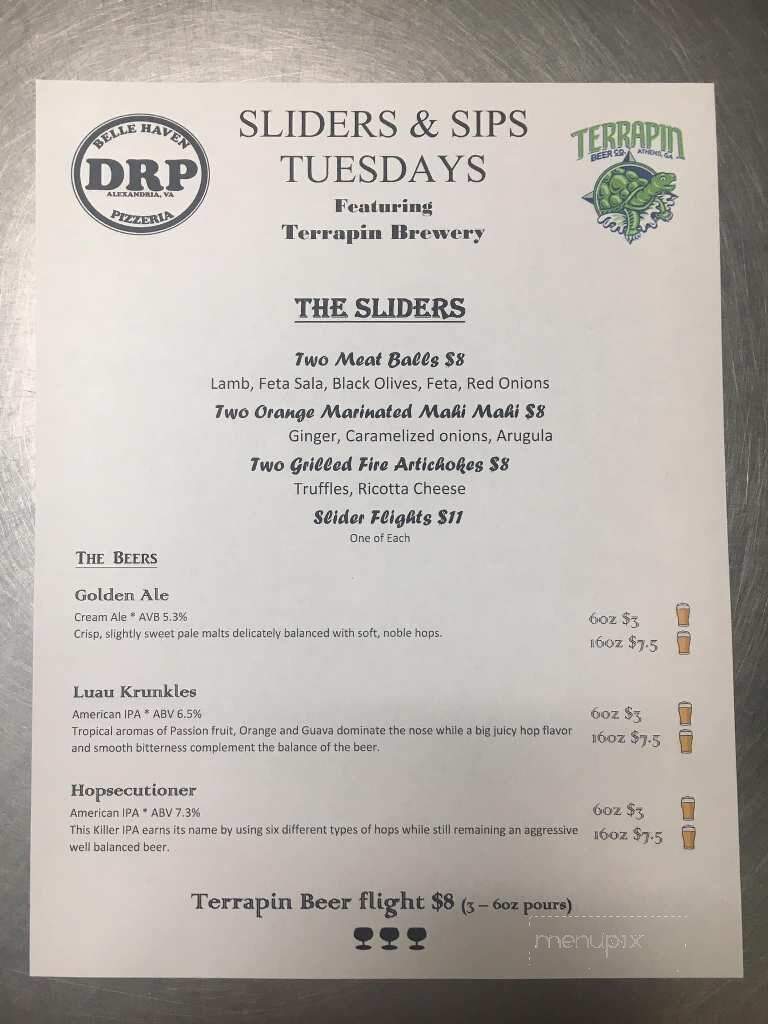 DRP Belle Haven Pizzeria - Alexandria, VA menu_pic