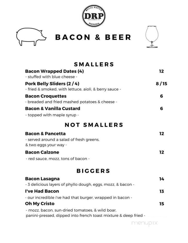DRP Belle Haven Pizzeria - Alexandria, VA menu_pic