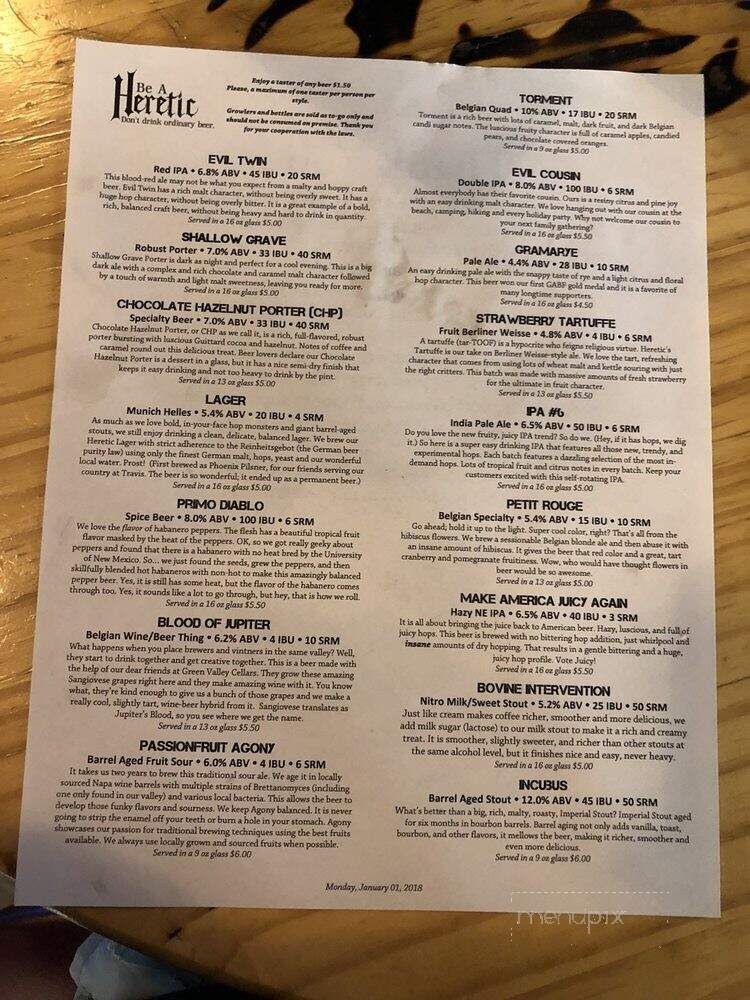Heretic Brewing Company - Fairfield, CA