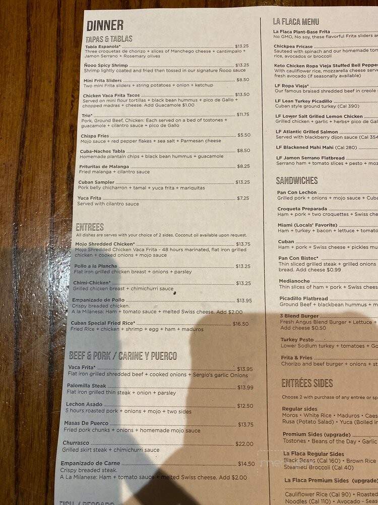 Sergio's - Pembroke Pines, FL menu_pic