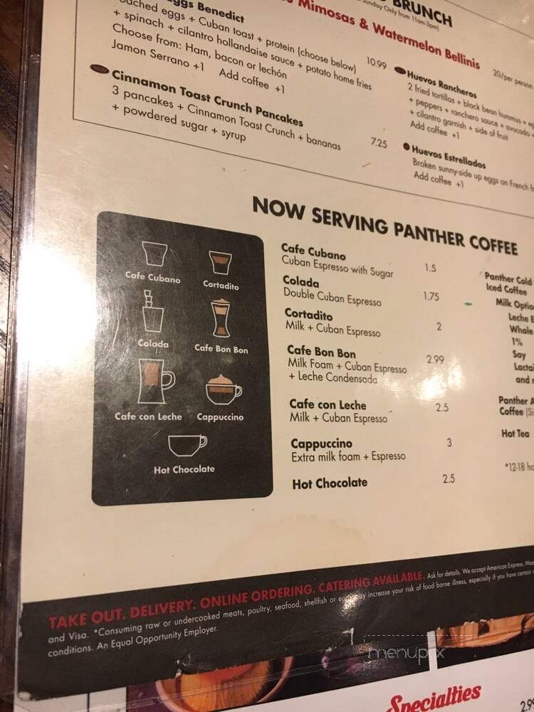 Sergio's - Pembroke Pines, FL menu_pic