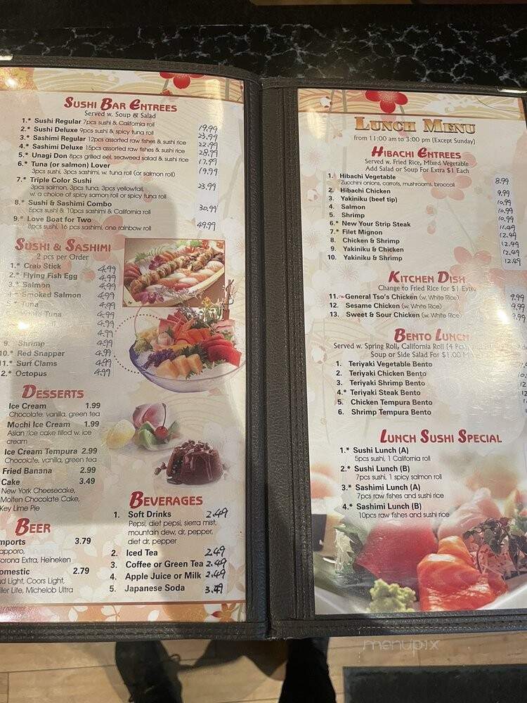 Yamato - Tullahoma, TN menu_pic