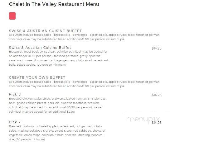 Chalet In The Valley Restaurant - Millersburg, OH