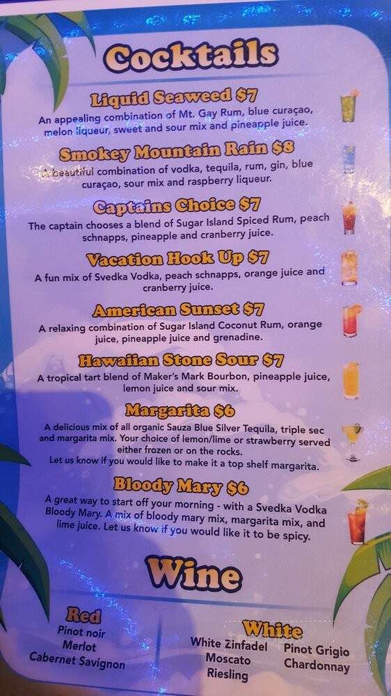 Captain Jim's Seafood Buffet - Pigeon Forge, TN menu_pic