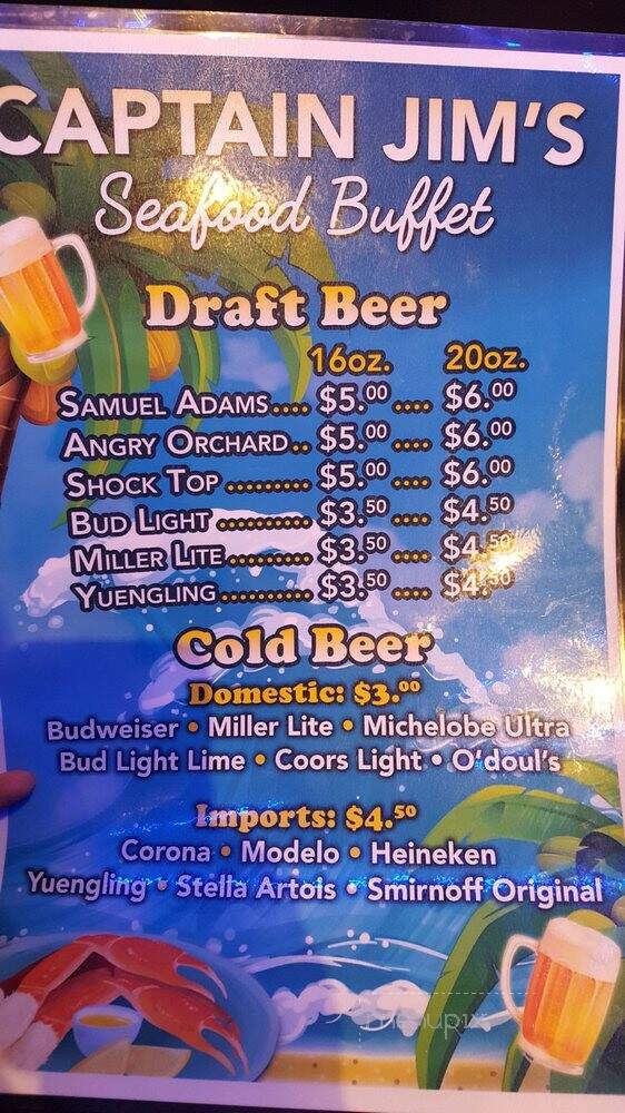 Captain Jim's Seafood Buffet - Pigeon Forge, TN menu_pic