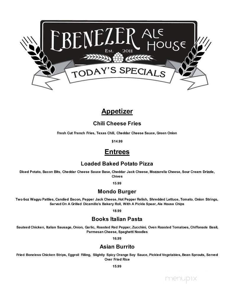 Ebenezer Ale House - West Seneca, NY menu_pic