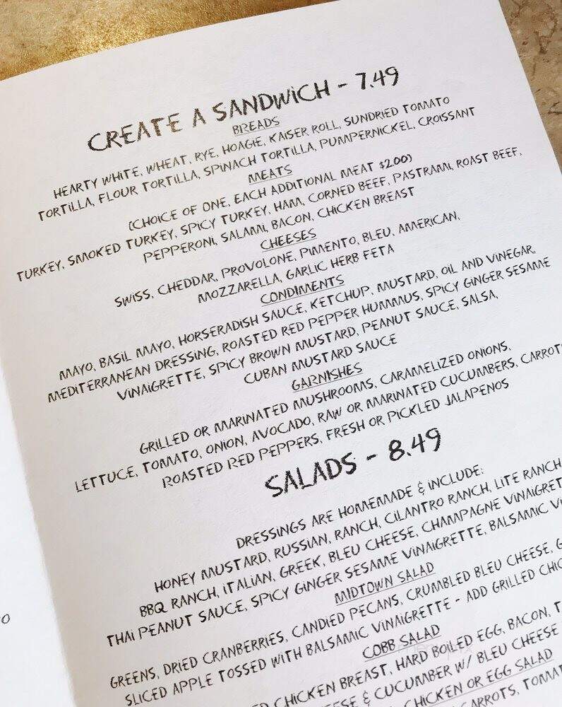 Midtown Deli - Greenville, SC menu_pic