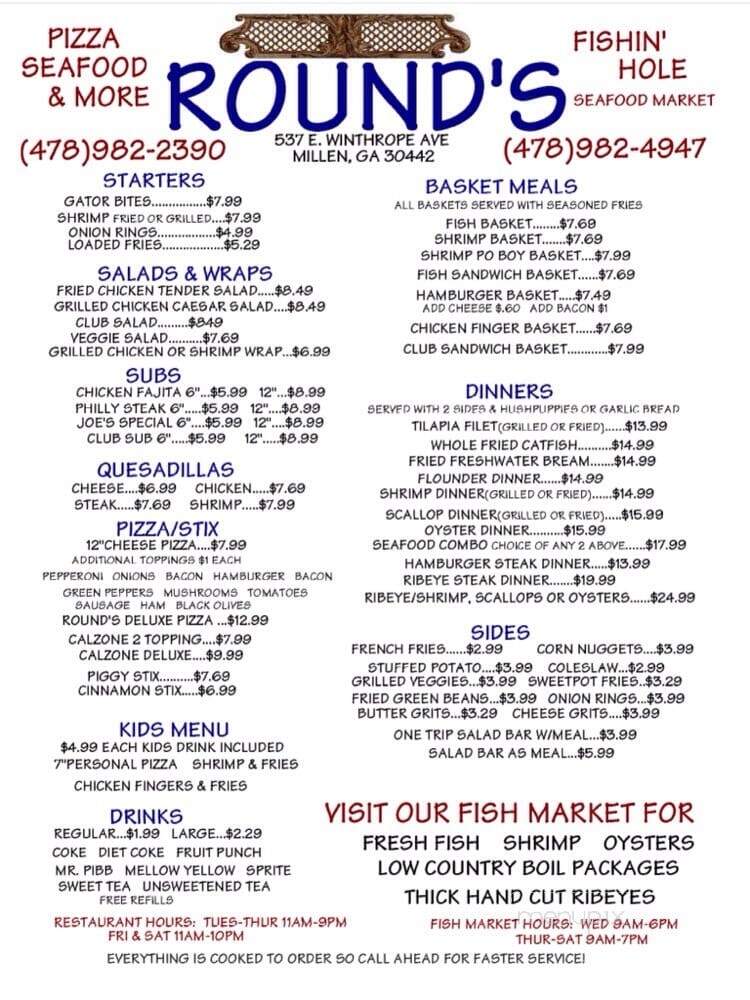 Rounds Pizza, Seafood and More - Millen, GA