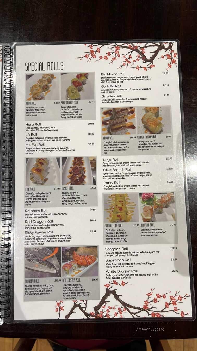 Naru Japanese Restaurant - Southaven, MS menu_pic