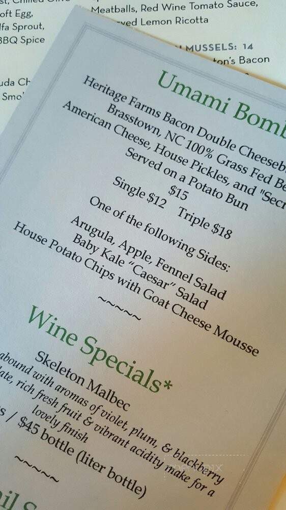Postero - Hendersonville, NC menu_pic