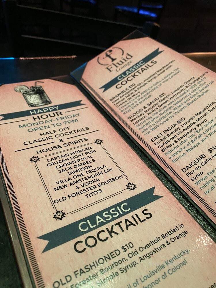 Fluid Lounge - Newberry, FL menu_pic