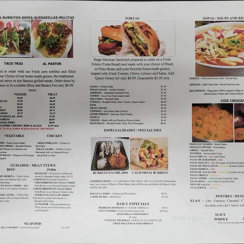 El Fenix Carniceria - Rancho Santa Margarita, CA menu_pic