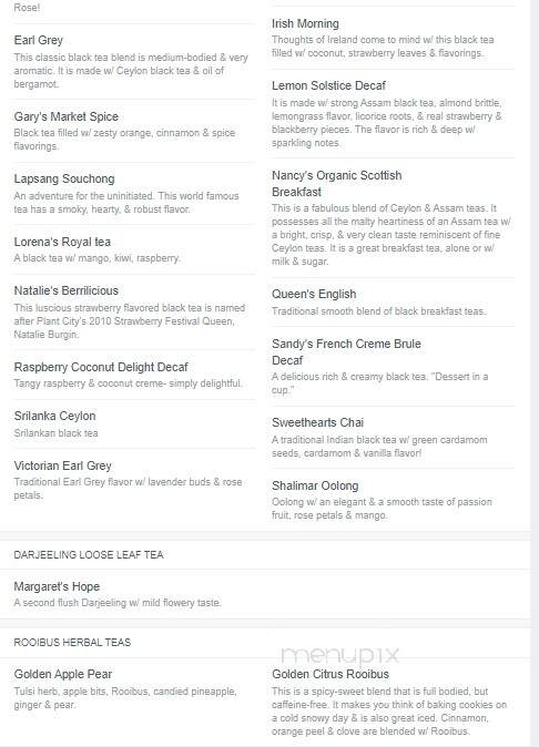 Camellia Rose Tea Room & Gifts - Plant City, FL menu_pic