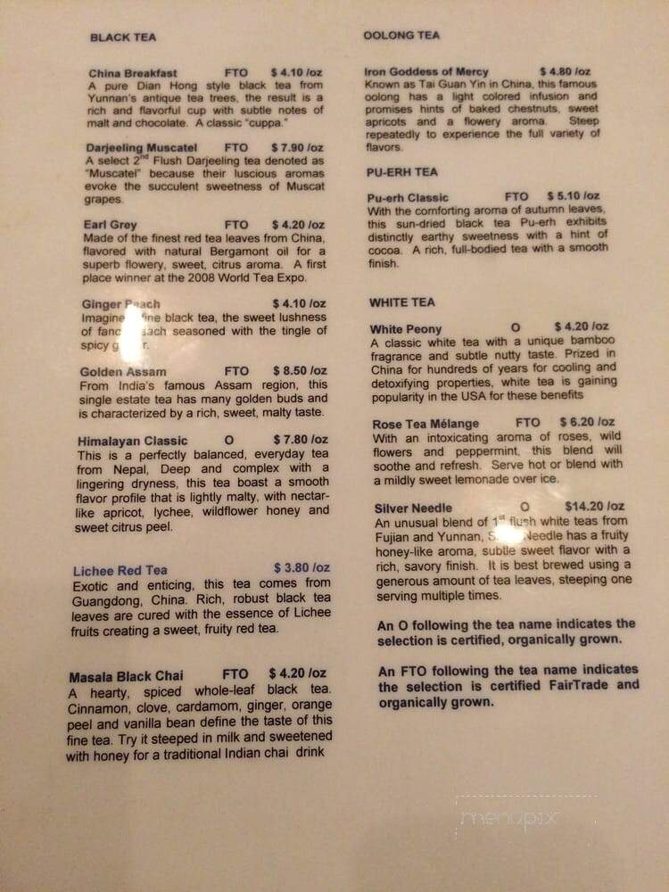 Zanzibar's Coffee Adventure - Des Moines, IA menu_pic