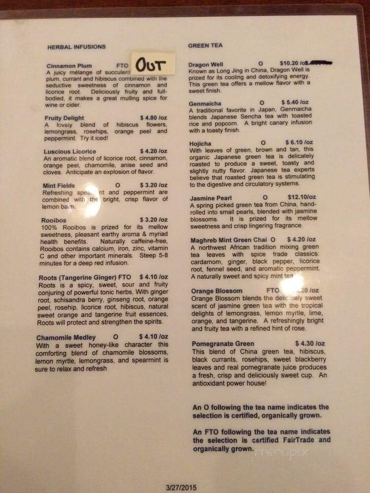 Zanzibar's Coffee Adventure - Des Moines, IA menu_pic