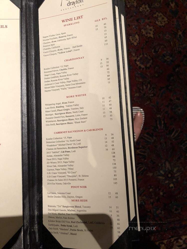 Bosendorfer Lounge - Savannah, GA menu_pic