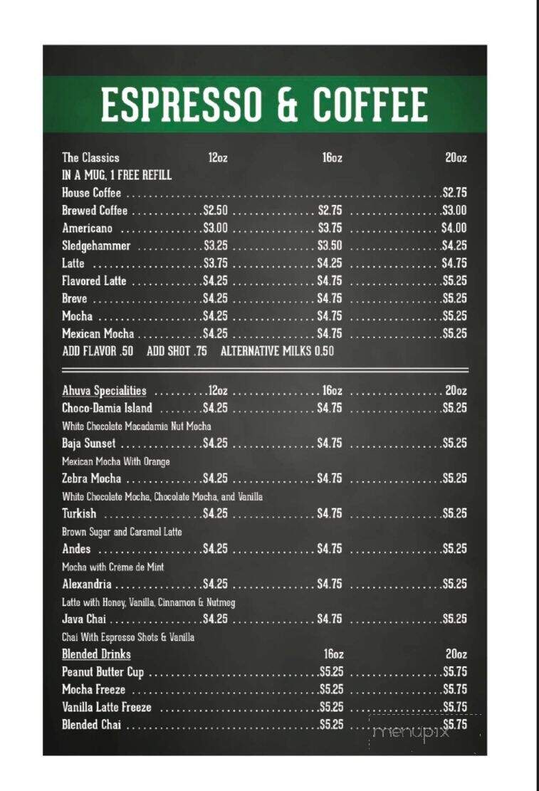 Ahuva Bagel Co. - Medford, OR menu_pic