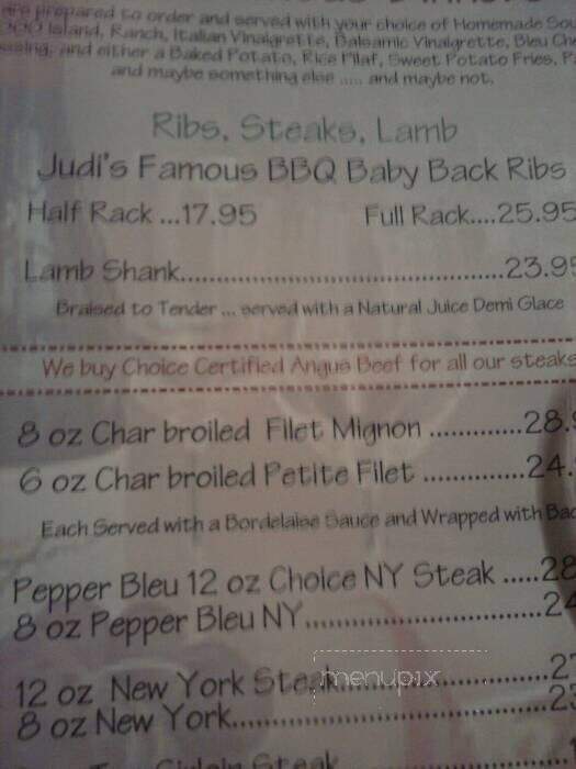 Judi's Restaurant & Lounge - Sedona, AZ menu_pic