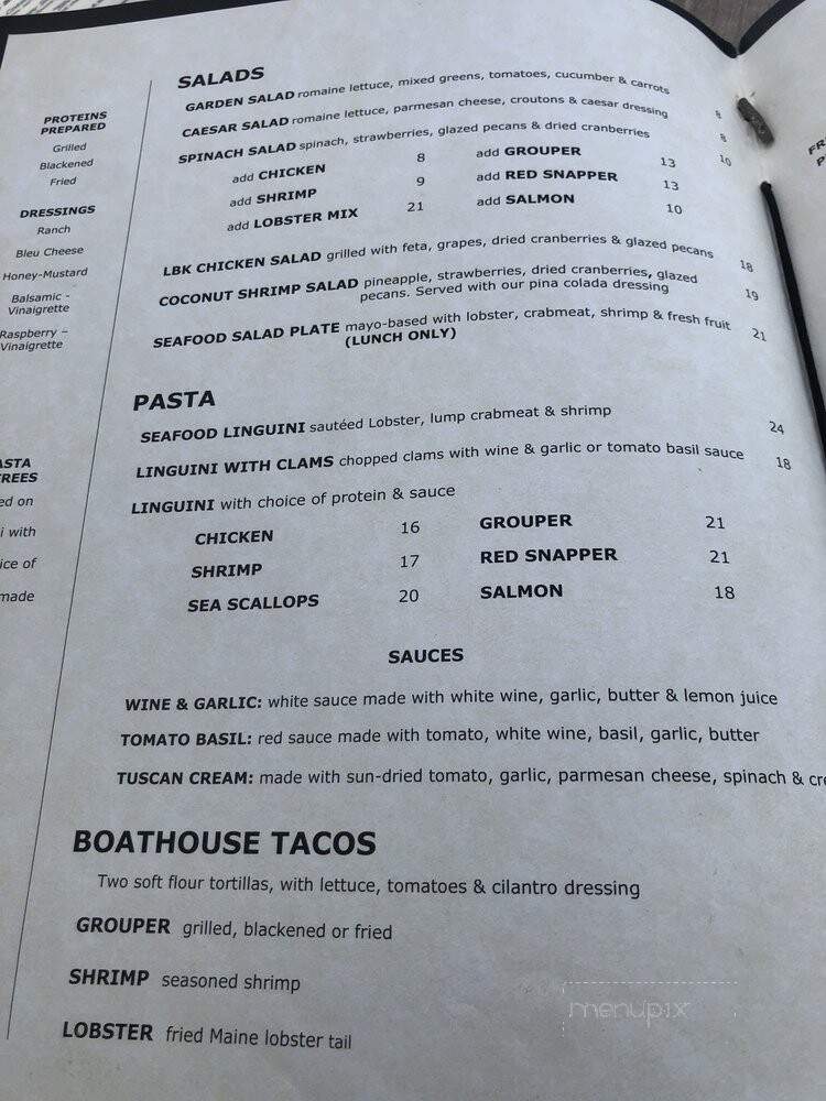 Dry Dock Waterfront Grill - Longboat Key, FL menu_pic