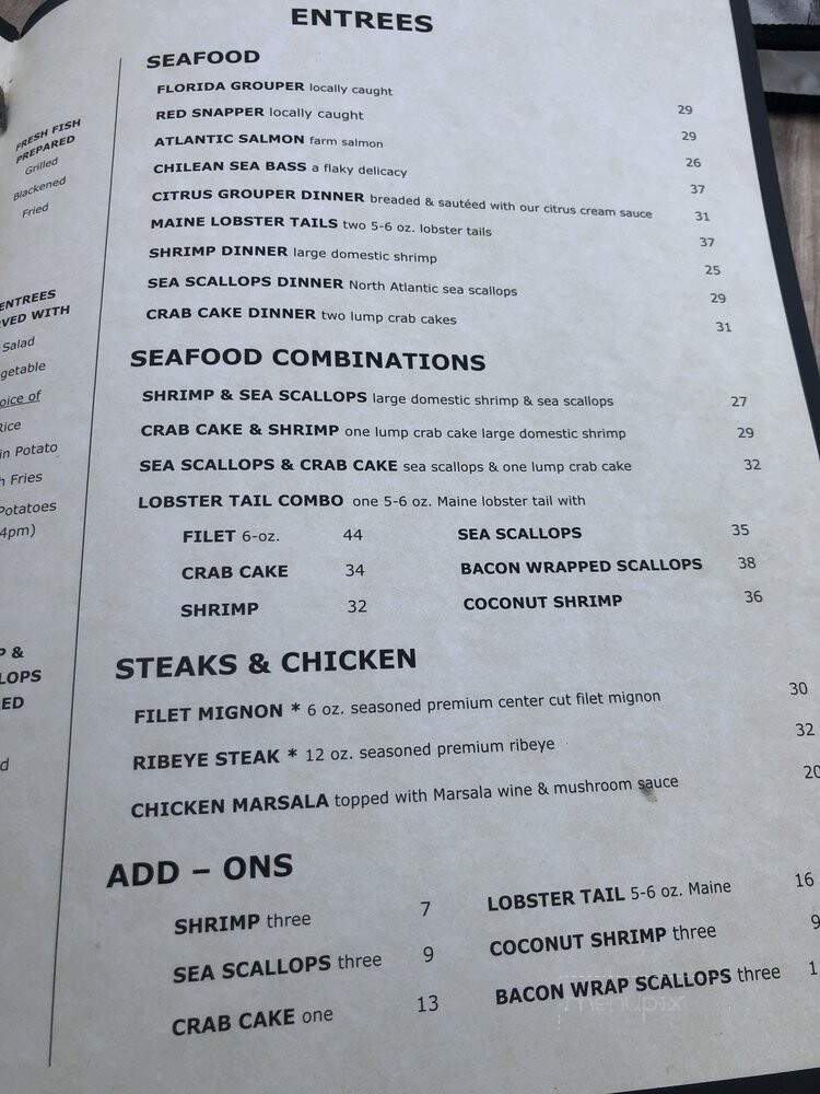 Dry Dock Waterfront Grill - Longboat Key, FL menu_pic
