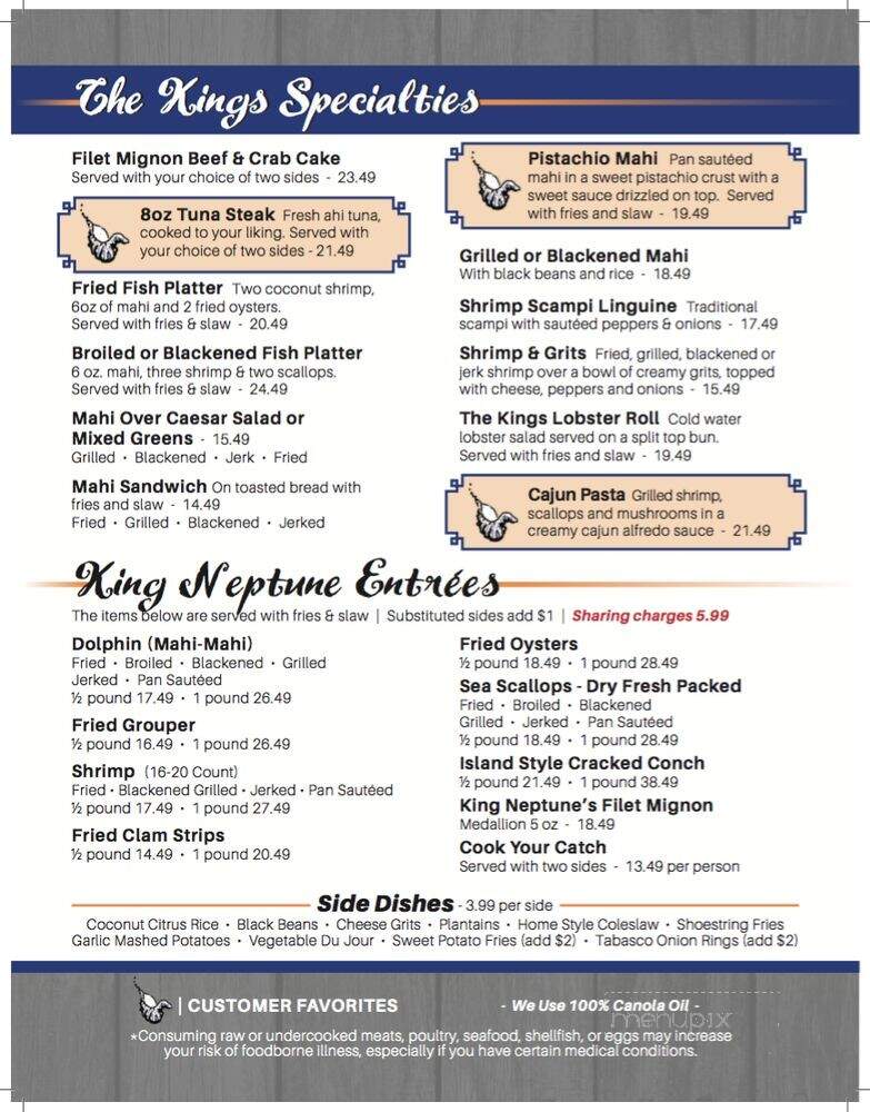 King Neptune - Deland, FL menu_pic