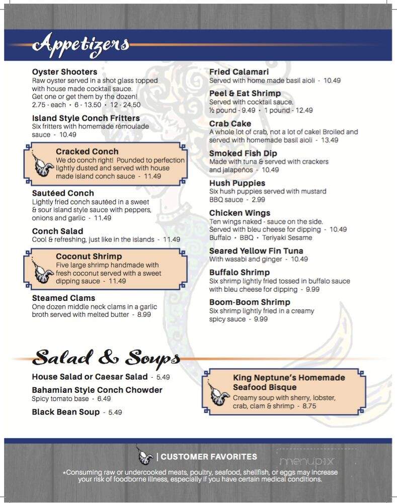 King Neptune - Deland, FL menu_pic