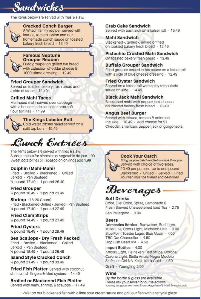 King Neptune - Deland, FL menu_pic