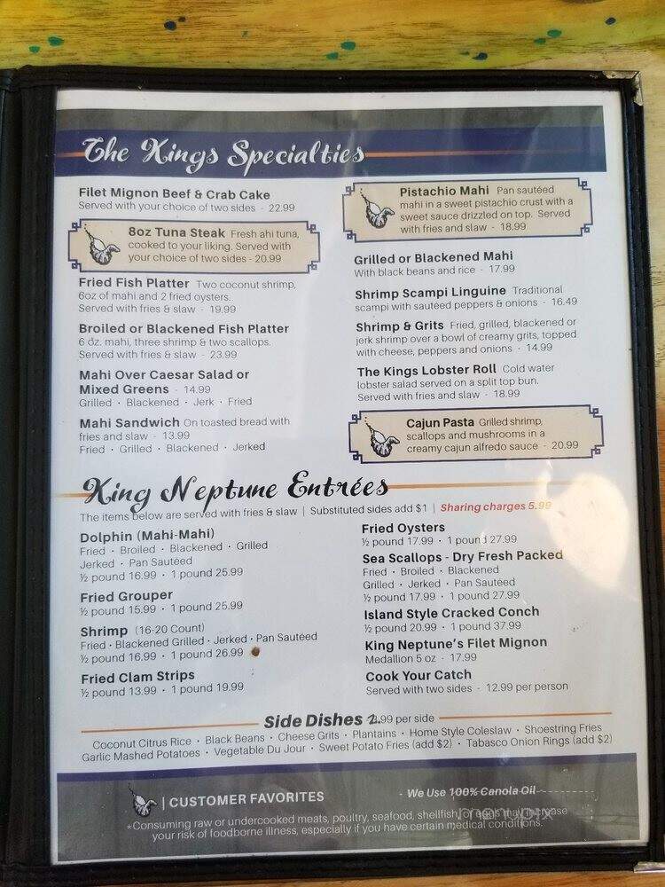King Neptune - Deland, FL menu_pic