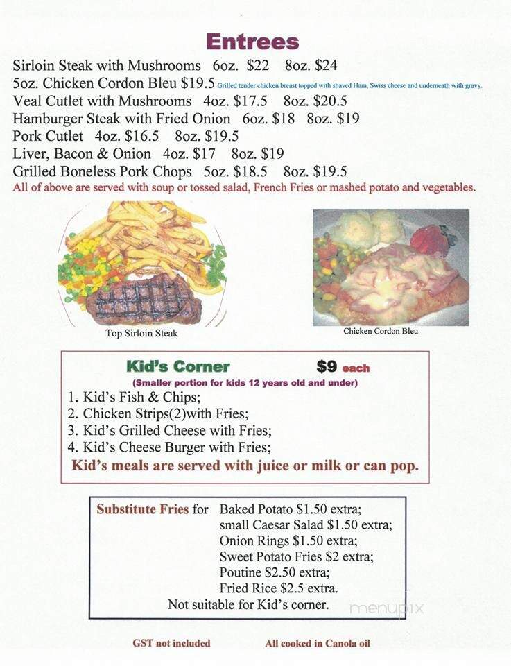 Pan's Fish & Chips - Edmonton, AB menu_pic
