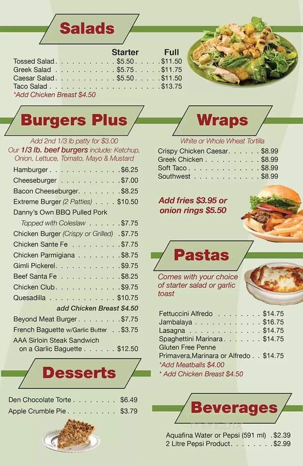 Pizza Den Restaurant - Stonewall, MB menu_pic