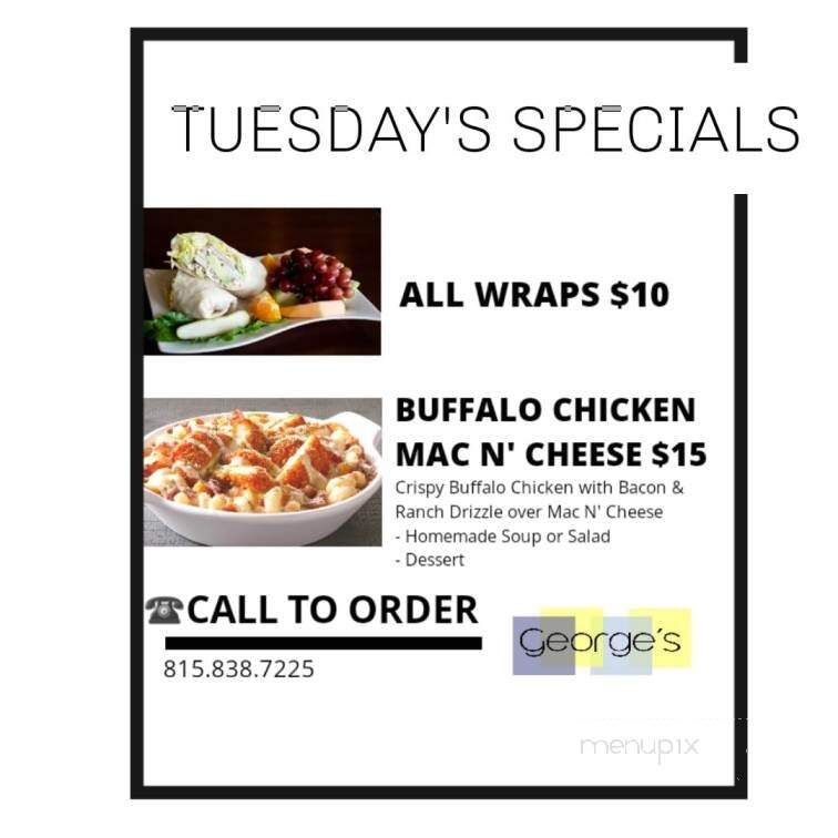 George's Restaurant - Lockport, IL menu_pic