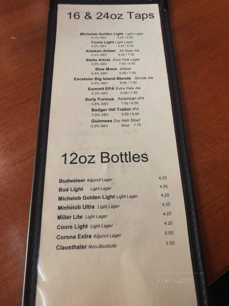 Axel's - Chanhassen, MN menu_pic