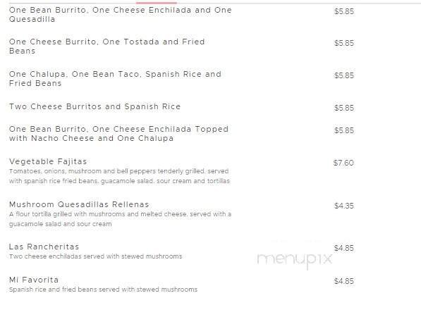 Los Arcoiris Mexican Restaurant - Newland, NC menu_pic