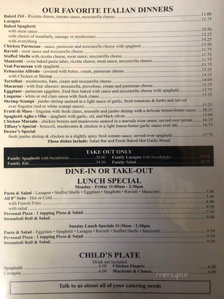 Reno's Pizza & Italian Restaurant - Gibsonville, NC menu_pic