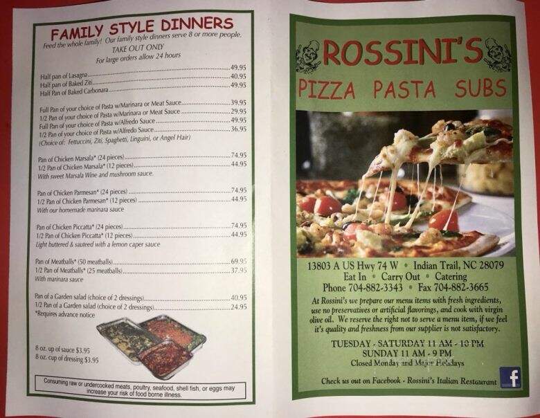 Rossini's Italian Restaurant - Indian Trail, NC