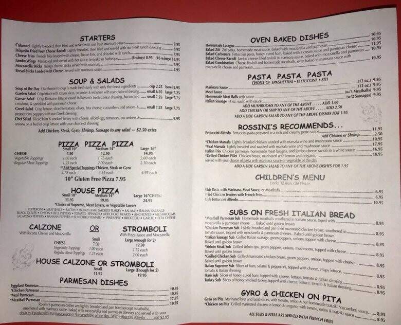 Rossini's Italian Restaurant - Indian Trail, NC