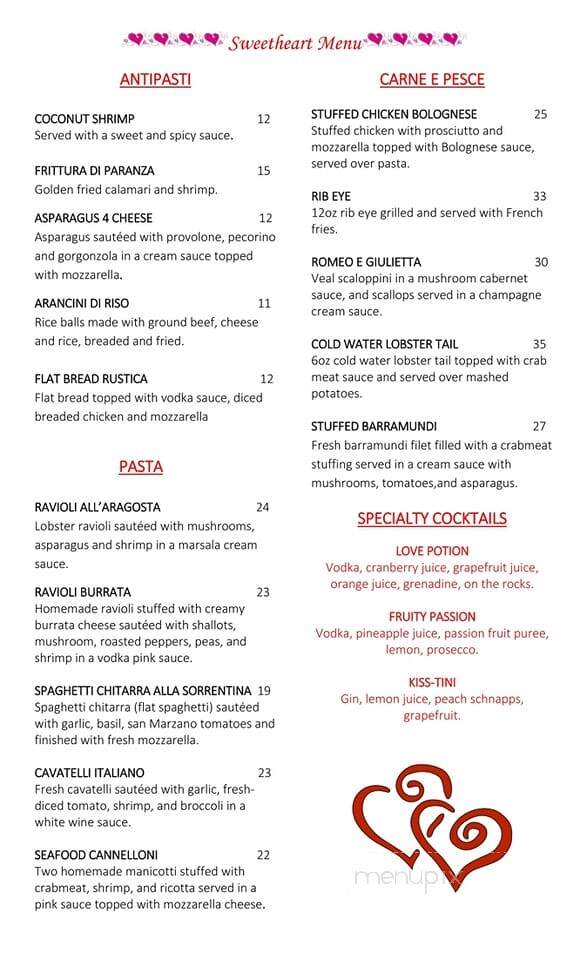 Assante Ristorante Italiano - Northampton, PA menu_pic