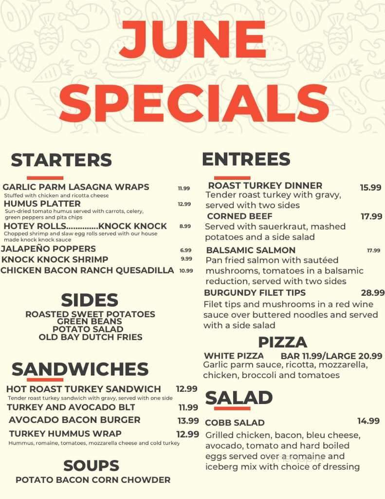Kempton Hotel - Kempton, PA menu_pic