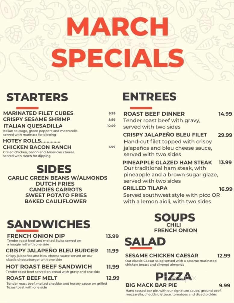 Kempton Hotel - Kempton, PA menu_pic