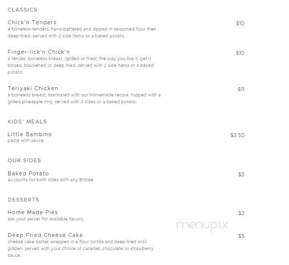 Cornerstone Cafe - Gordonsville, TN menu_pic