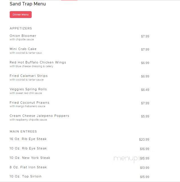Sand Trap - Redding, CA menu_pic
