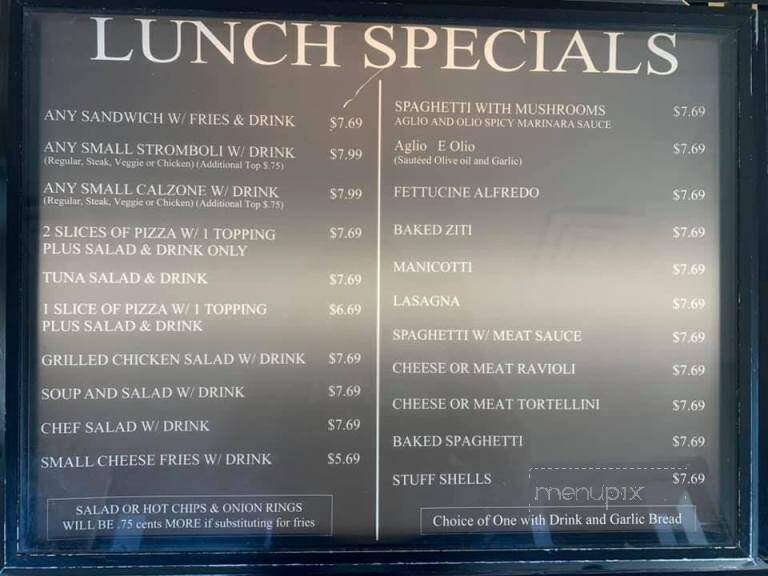 Elizabeth's Pizza Express - Lexington, NC menu_pic
