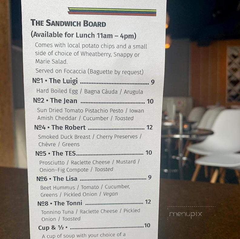 Zephyr Bar - Marquette, MI menu_pic