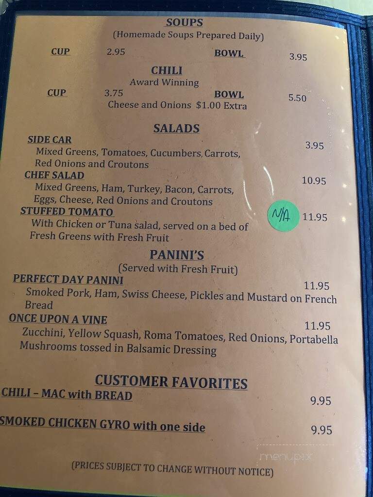 Doc's 321 Cafe - Cosby, TN menu_pic