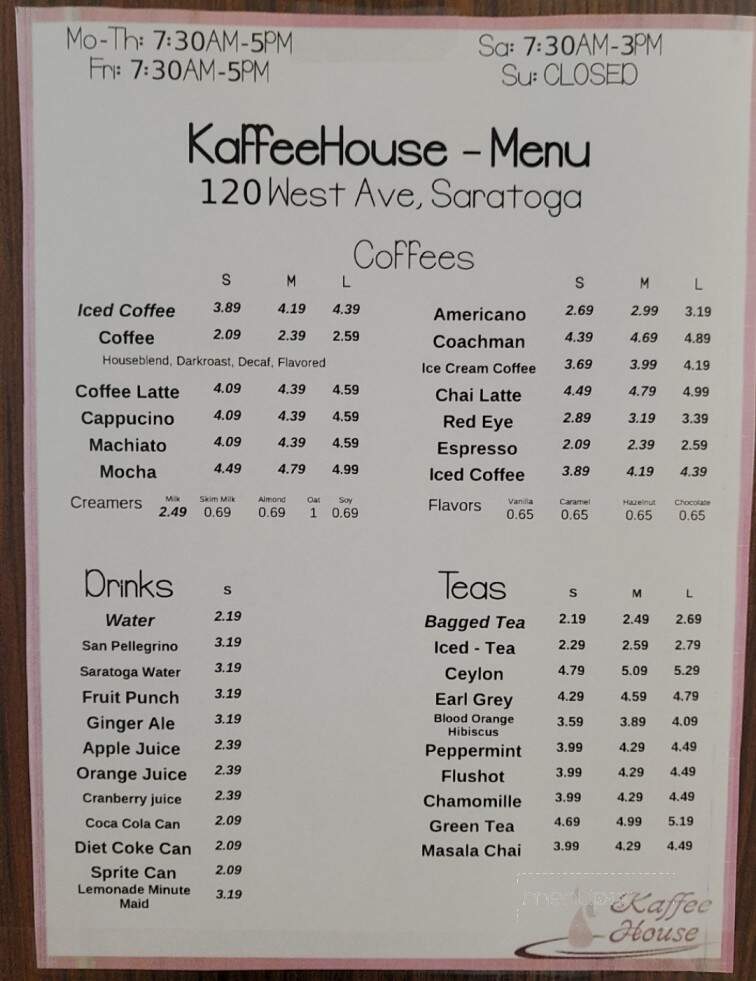 Kaffee House - Saratoga Springs, NY