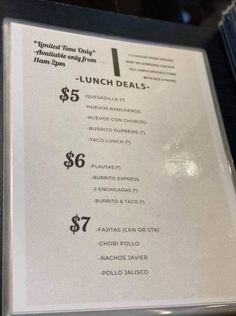 Cozumel Mexican Grill - Saint Albans, WV menu_pic