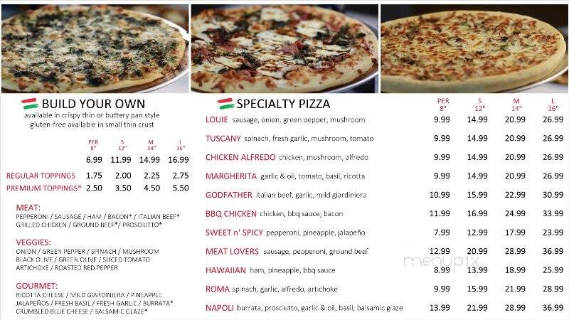 Louie Angelo's - South Elgin, IL menu_pic