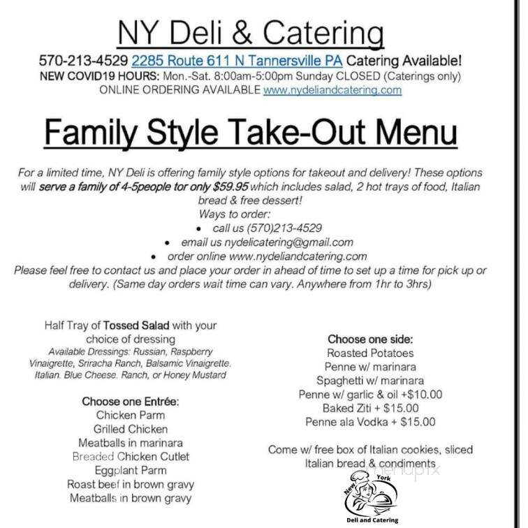 NY Deli and Catering - Tannersville, PA