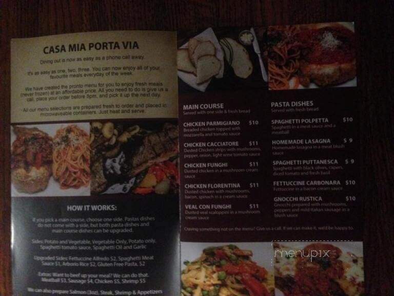 Casa Mia Ristorante - Lakeshore, ON menu_pic